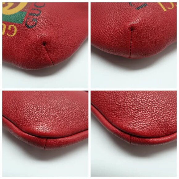 Gucci Print Red Leather Belt Bag 493-031325 - Picture 5 of 12